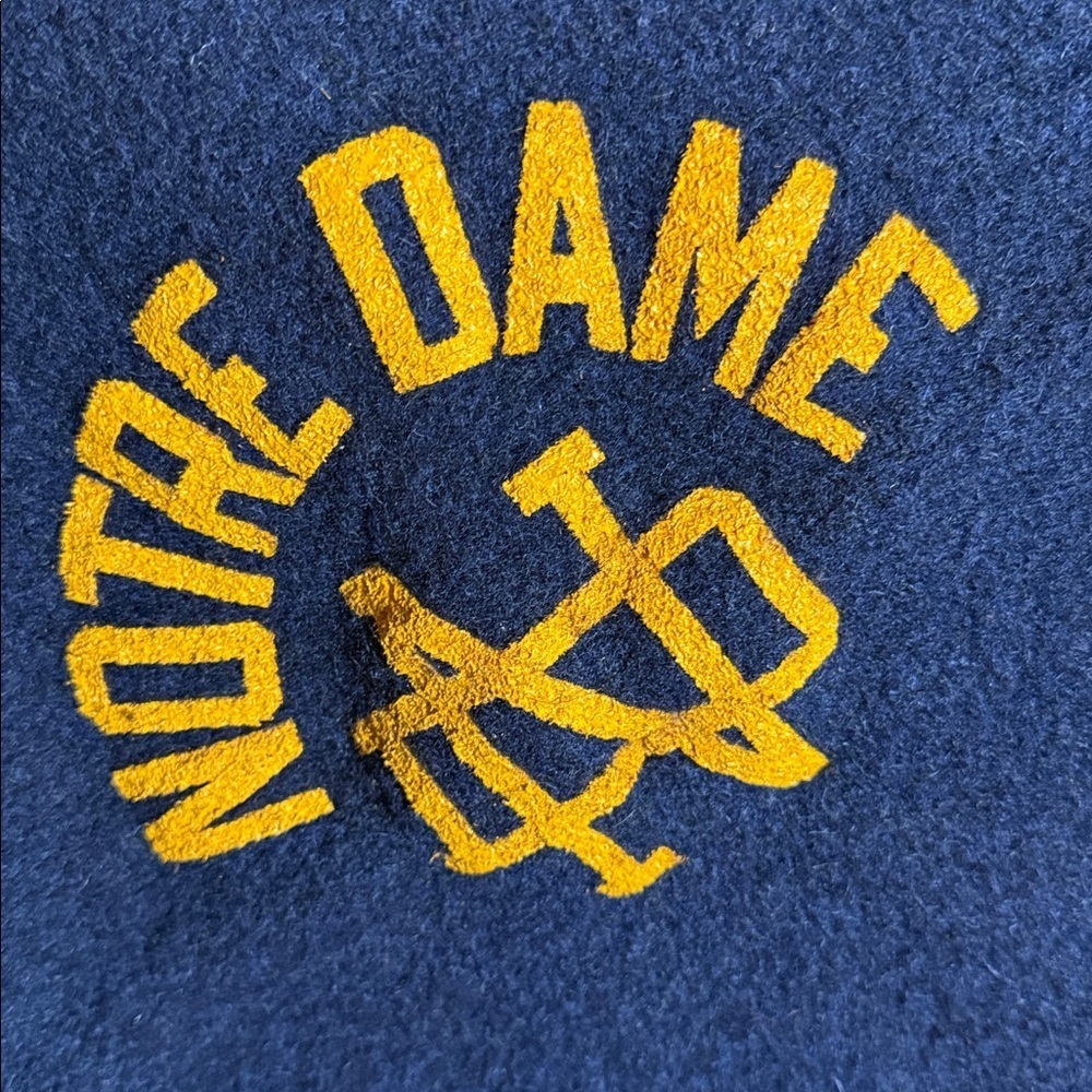 Notre Dame Vintage Wool Stadium Blanket - Picture 3 of 3